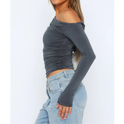 Lyra | Women's Twisted Asymmetrical Top | Long Sleeve