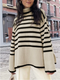 Nami - Women's striped turtleneck sweater