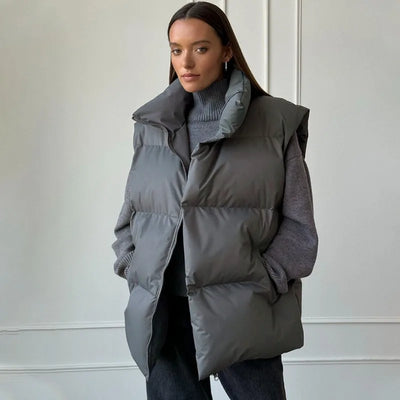 Elegant puffer vest for women