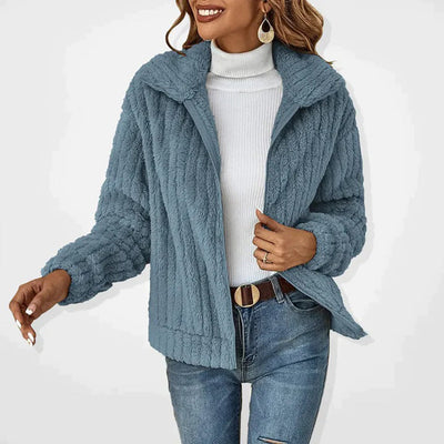 Tabitha - Long fleece cardigan for women