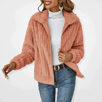 Tabitha - Long fleece cardigan for women