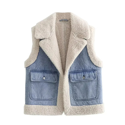 Trendy denim vests for women