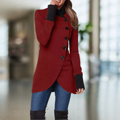 Yasmine - Coat with stand-up collar for women