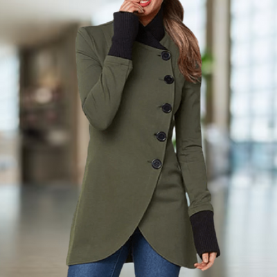 Yasmine - Coat with stand-up collar for women