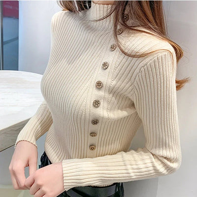 Bexley - Elegant knitted sweater with turtleneck for women