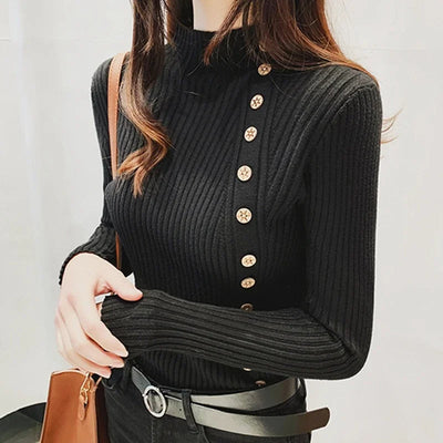 Bexley - Elegant knitted sweater with turtleneck for women