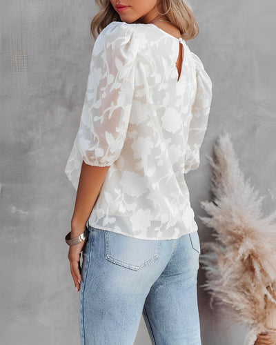 Dorothea - Puff sleeve chiffon shirt