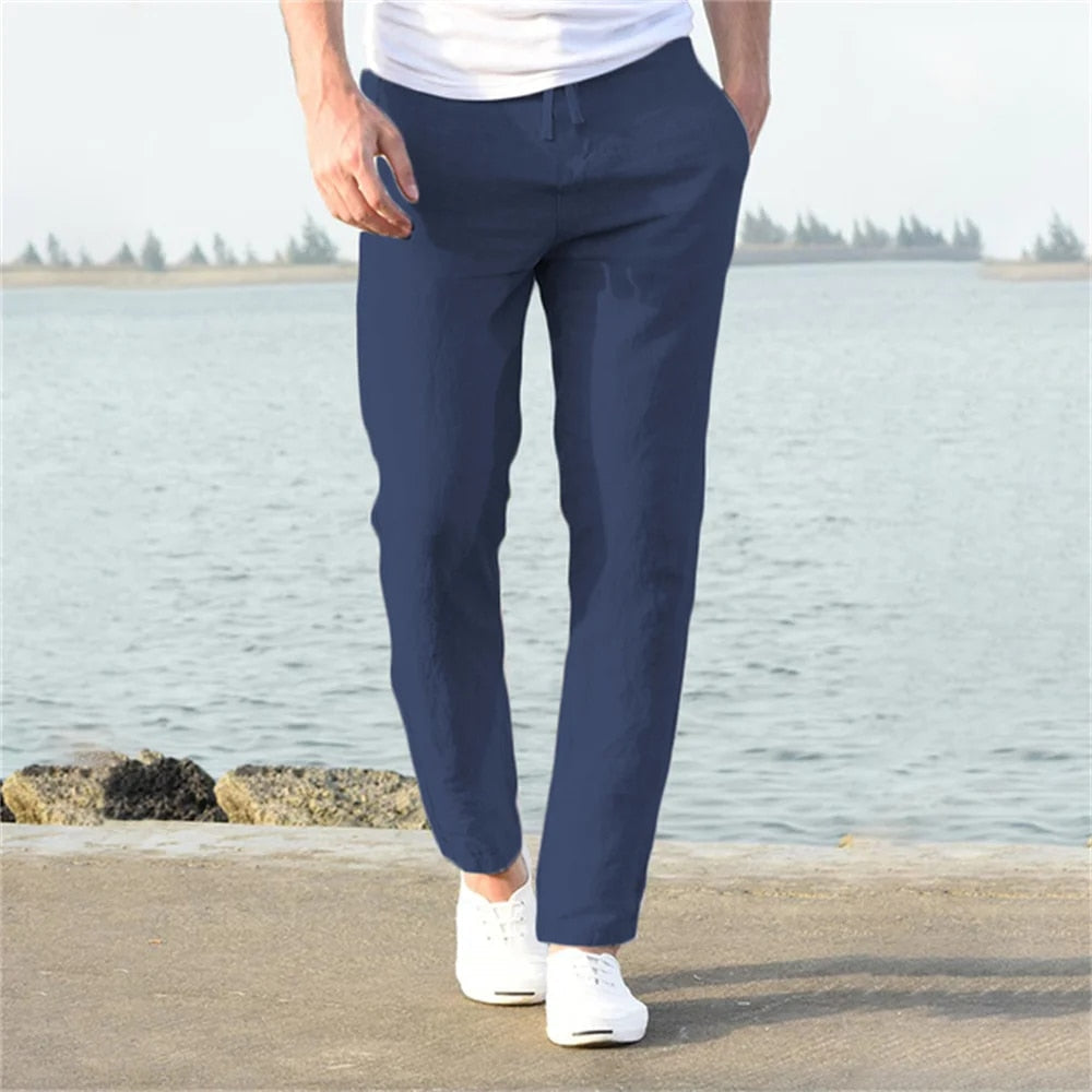 Lightweight linen trousers for men, casual and comfortable