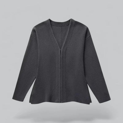 Elegant soft knitted cardigan with V-neck for women | Ideal for all seasons