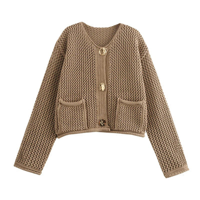 Oversized cardigan with gold buttons | Ideal for all seasons