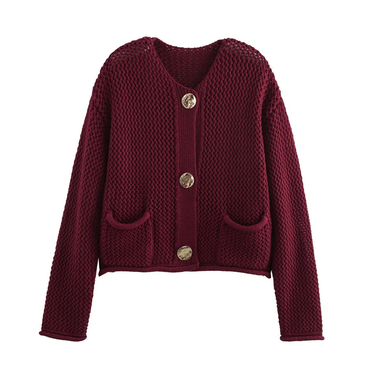 Oversized cardigan with gold buttons | Ideal for all seasons