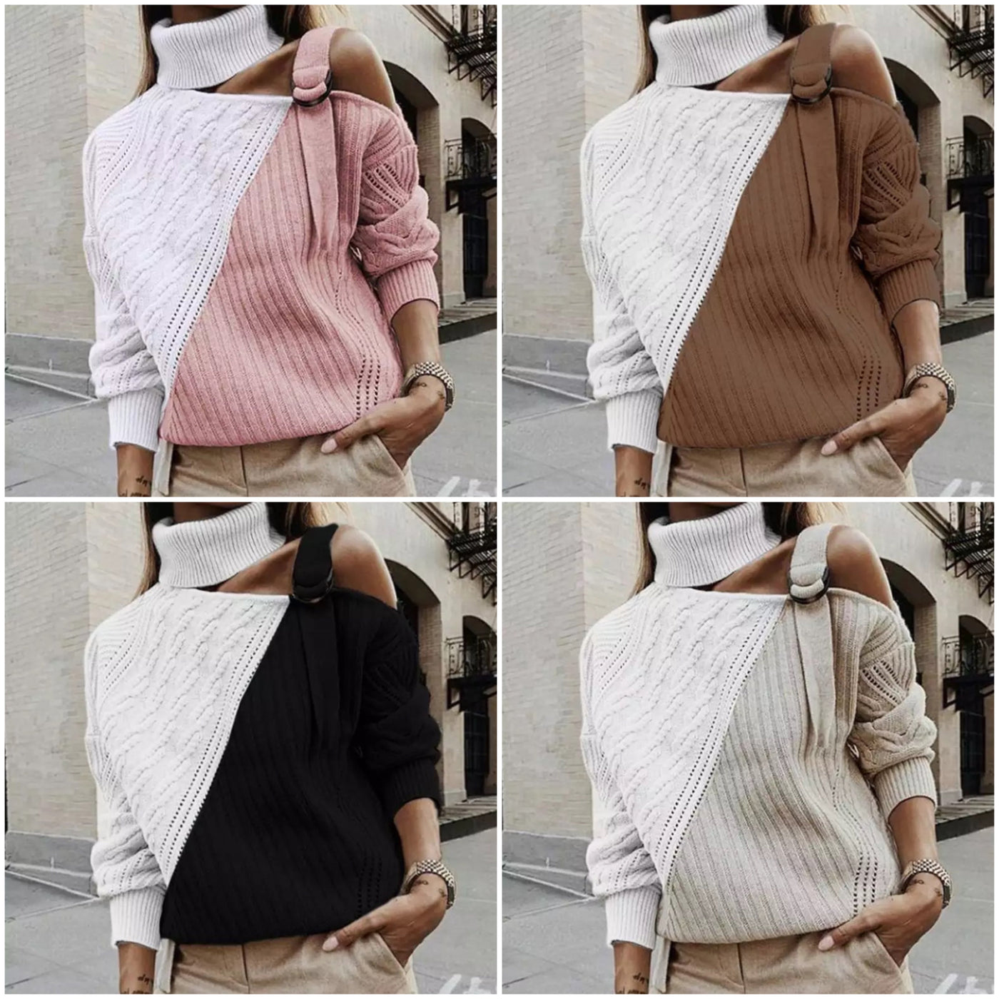 Maroxe | Cut-out sweater with turtleneck