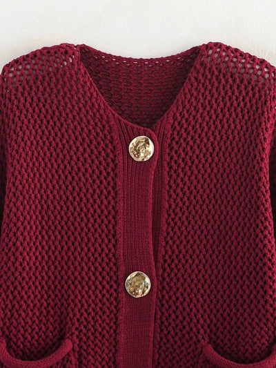 Oversized cardigan with gold buttons | Ideal for all seasons