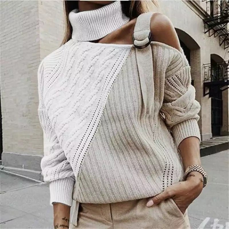 Maroxe | Cut-out sweater with turtleneck