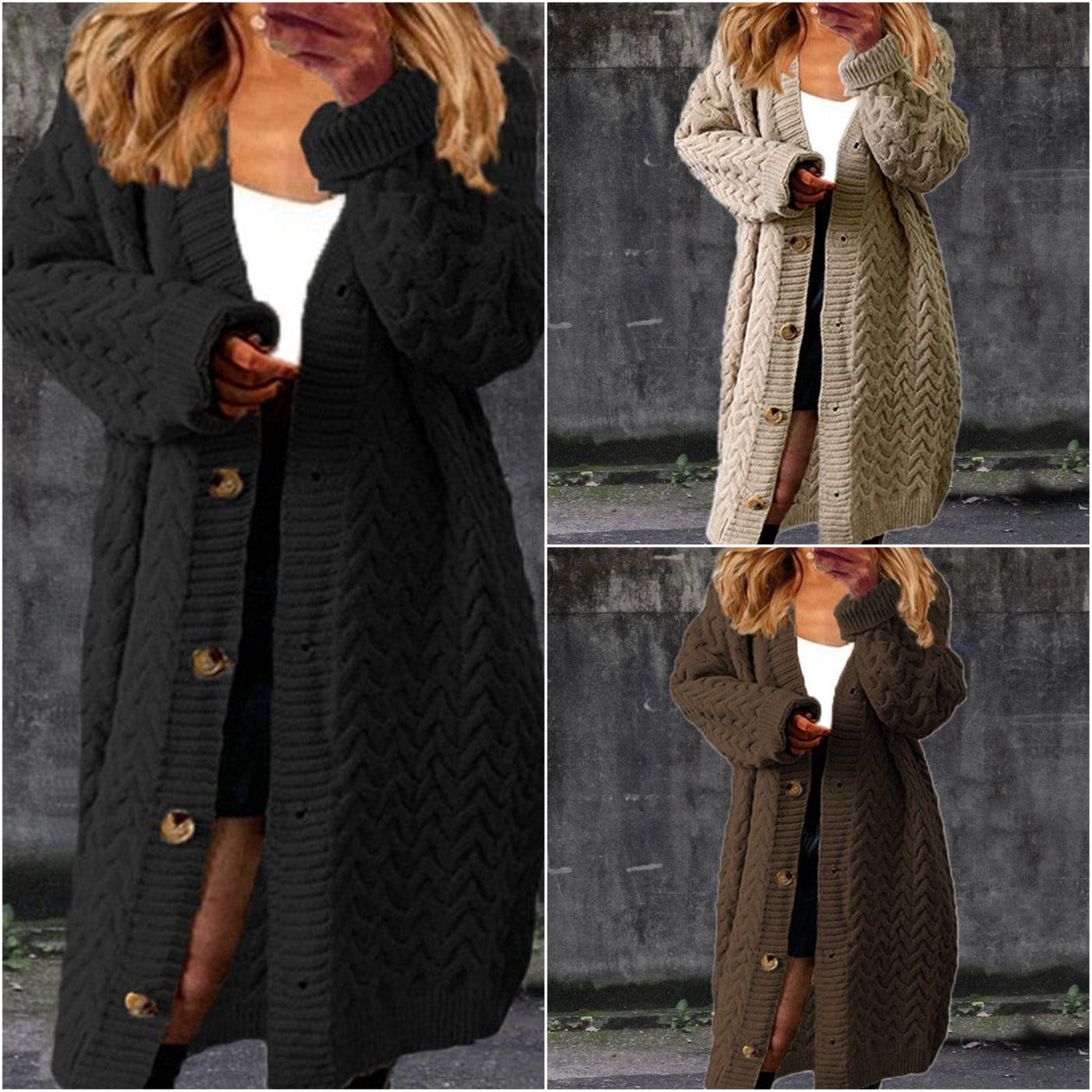 Maroxe | Fashionable long knitted cardigan