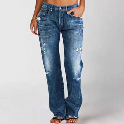 Fashionable denim summer pants - Marion