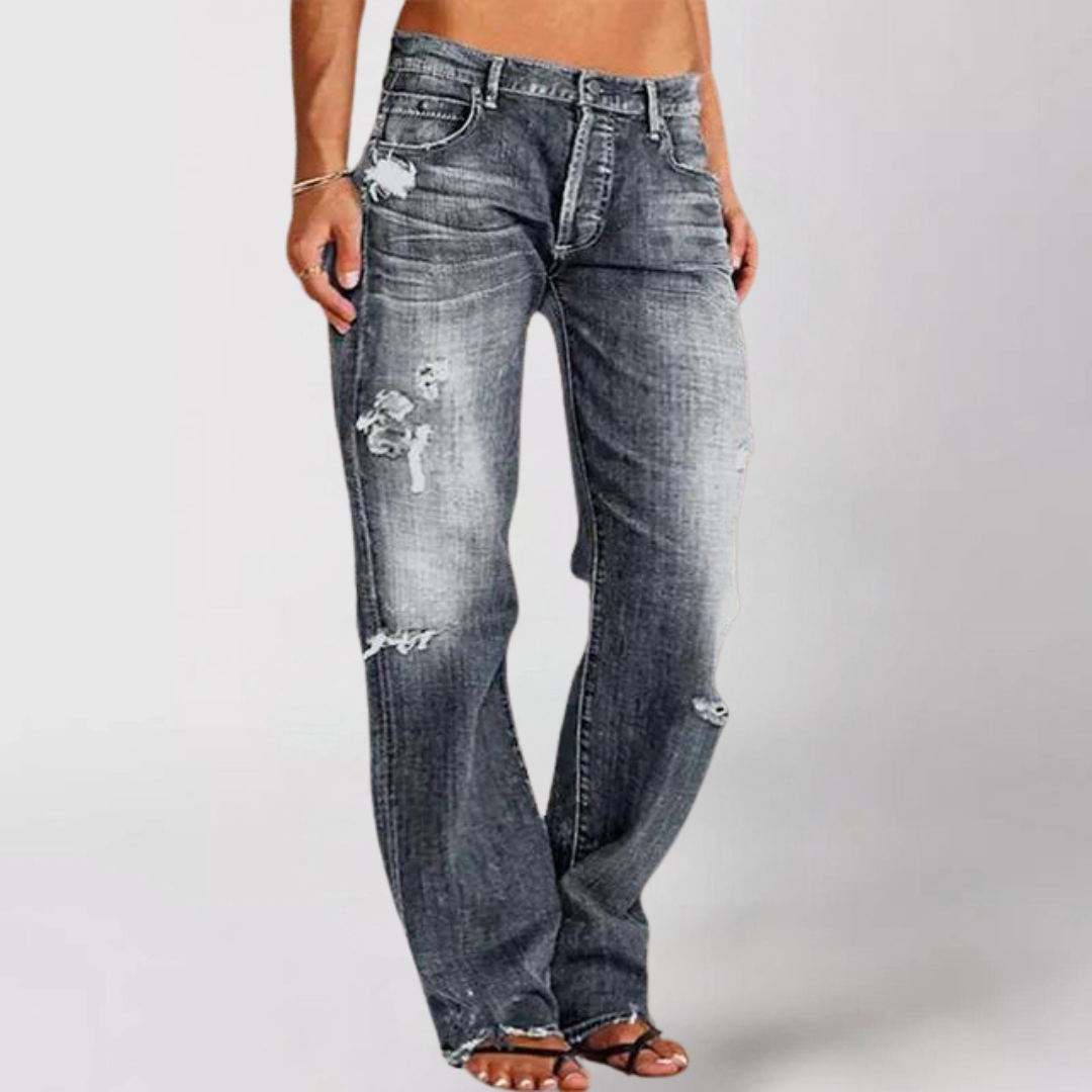 Fashionable denim summer pants - Marion