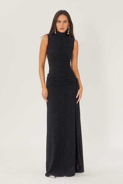 Shanna maxi dress in metallic strap