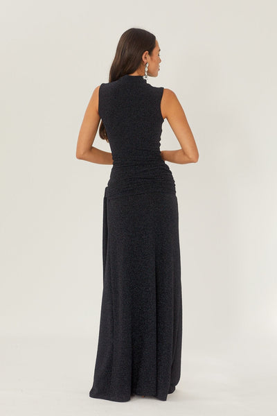 Shanna maxi dress in metallic strap