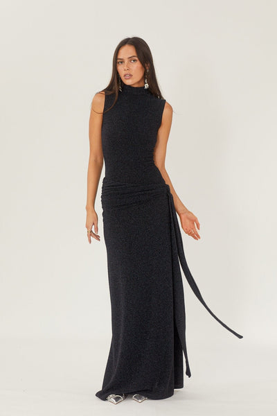 Shanna maxi dress in metallic strap