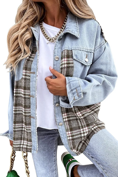 Maria | Plaid denim jacket