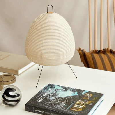 Japanese rice paper lamp with bird