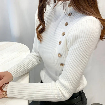 Bexley - Elegant knitted sweater with turtleneck for women