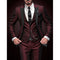 Men's three-piece linen set: business blazer, waistcoat and pants